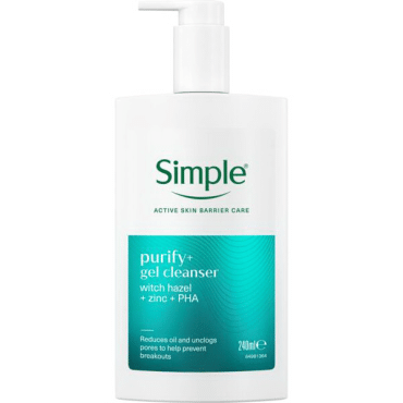 Средство для умывания с гамамалис Simple, цинком и AHA кислотами Active Skin Barrier Care, 240мл