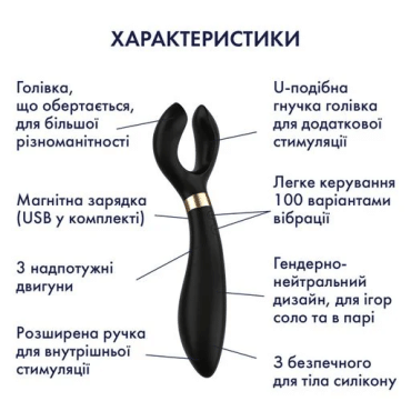 Вібратор для пари Satisfyer Endless Fun, чорний, 1 шт фото 5