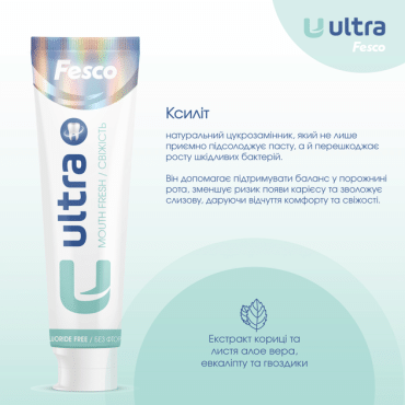 Зубна паста освіжаюча Fesco Ultra Mouth Fresh, 100мл фото 3