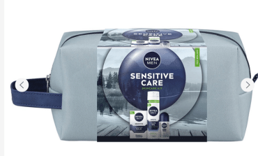 Набор Nivea Men Sensitive care with Cosm.Bag (бальзам после бритья, 100 мл + косметичка + гель для бритья + дезодорант шариковый)