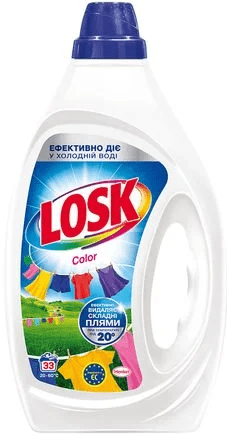Гель для прання Losk Color, 33 циклів прання, 1.485 л