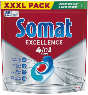 Капсулы для посудомоечной машины Somat Экселенс 4-в-1, 88 шт