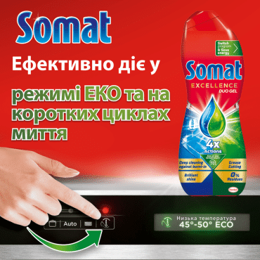 Гель для посудомийної машини Somat Екселенс, 684+684 мл фото 10
