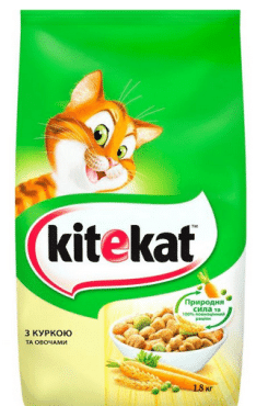 Сухой корм для котов Kitekat курица с овощами, 1,8 кг