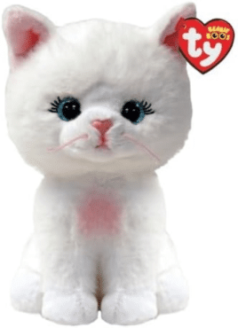 Мягкая игрушка TY Beanie Bebies Белая кошка Amelia 20см, 1 шт.