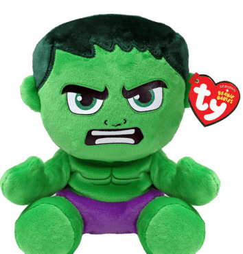Мягкая игрушка TY Marvel Халк 15 см, 1шт