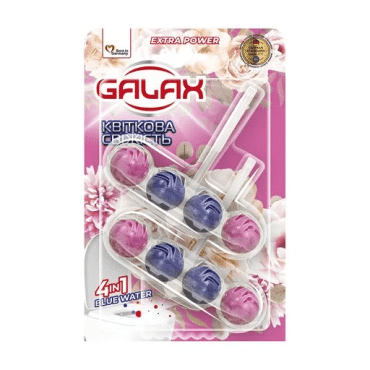 Туалетний блок для унітаза GALAX Extra Power Квіткова свіжість, 55 г × 2 шт