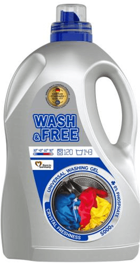 Гель для прання універсальний WASH&FREE 5000 г