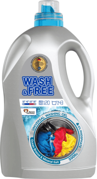 Гель для стирки универсальный WASH&FREE «Морская свежесть с нотками минеральной соли», 5000 г