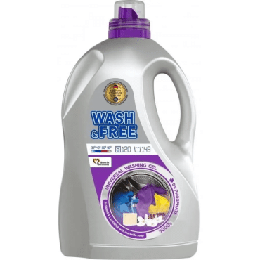 Гель для стирки универсальный WASH&FREE жасмин и лаванда с марсельским мылом, 5000 г