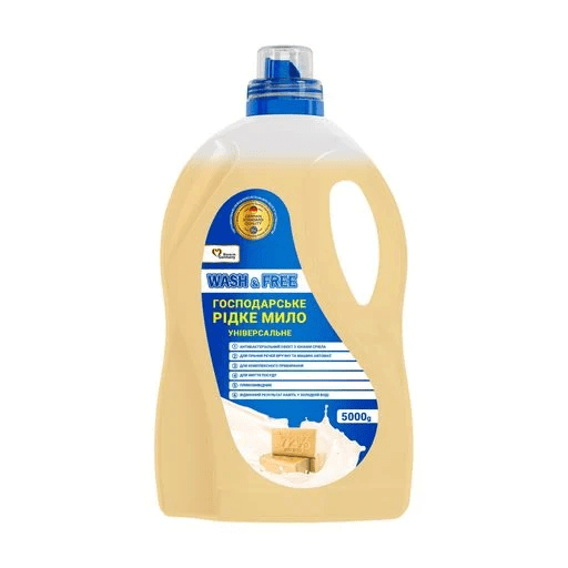 Господарське мило Wash&Free рідке універсальне 5 л