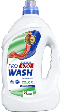 Гель для стирки цветных вещей PRO WASH «Color», 4000 г