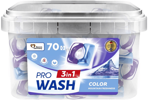 Капсули для прання ProWash Гірська свіжість контейнер з ручкою 70 шт.
