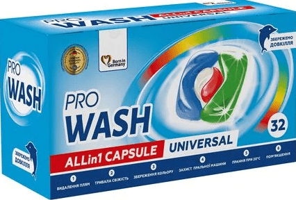 Капсули для прання ProWash All in 1 Universal 32 шт.
