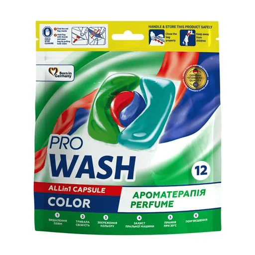 Капсули для прання ProWash all in 1 color 12 шт.