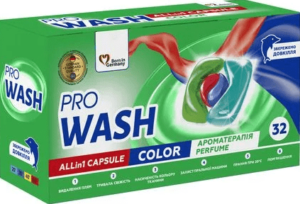 Капсули для прання ProWash All in 1 Color 32 шт.