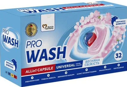 Капсули для прання ProWash Весняна свіжість 32 шт.