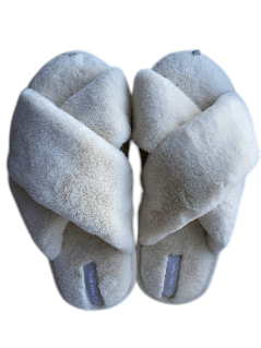 Капці домашні жіночі Twins HS-LUX хутрянi перехрест milk (X) розмір 40