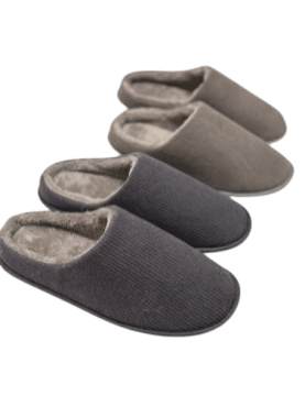 Тапочки домашние получешки мужские Twins VELVET серые размер 42/43