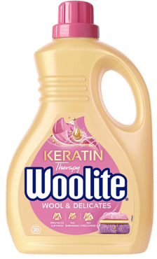 Средство для стирки Woolite для шерсти и деликатных тканей с кератином 1,8 л