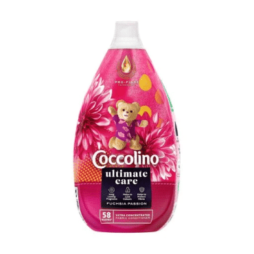 Кондиціонер для білизни Coccolino Ultimate Care Fuchsia Passion ПРИСТРАСНА ФУКСІЯ 58 циклів прання, 870 мл
