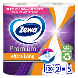 Zewa Premium Extra Long Plus бумажные полотенца 2 слоя 2 рулона 240 отрывов