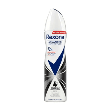 Антиперспирант спрей REXONA невидимая на чёрном и белом 72 часа, 150 мл