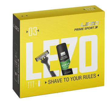 Набор Lezo Box Prime (станки Lezo Prime 3,3 шт + Пенка для бритья, 200 мл)