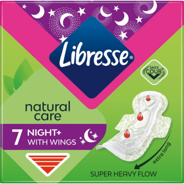 Гигиенические прокладки Libresse Natural Care Night, 7шт