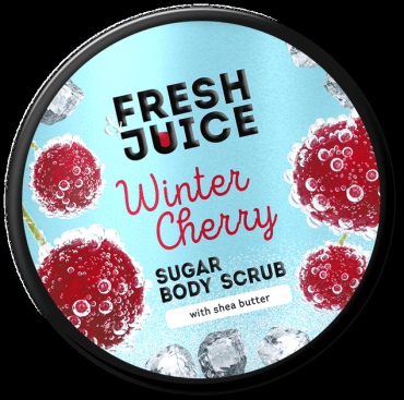 Скраб для тела Fresh Juice сахарный Winter Cherry, 200 мл