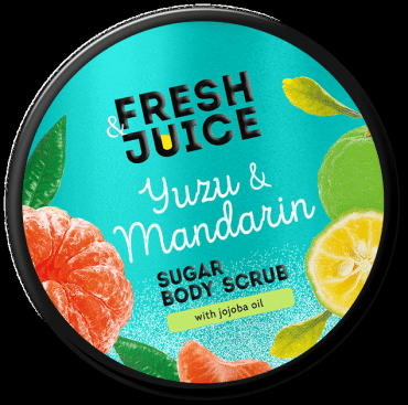 Скраб для тела Fresh Juice сахарный Yuzu & Mandarin, 200 мл
