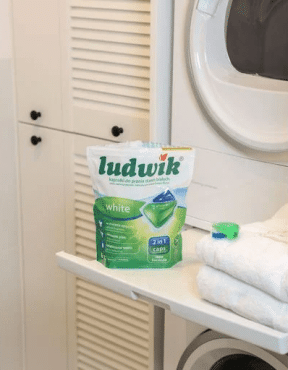 Капсулы для стирки Ludwik 2 в 1 для белых тканей 32 шт фото 1