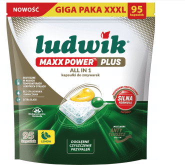 Капсулы для посудомоечных машин Ludwik максимальная мощность аромат лимон 95 шт