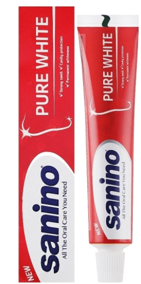 Зубная паста Sanino Pure White Отбеливающая, 75 мл