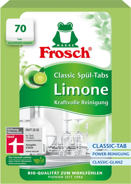 Таблетки для миття посуду Frosch Classic Лимон 15 г х 70 шт.