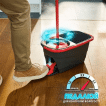 Набір для прибирання Vileda Turbo Smart (швабра 14,5 x 14,5 см + відро з віджимом 45 x 24 x 26 см, 10 л) фото 1
