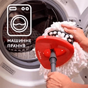 Набір для прибирання Vileda Turbo Smart (швабра 14,5 x 14,5 см + відро з віджимом 45 x 24 x 26 см, 10 л) фото 5