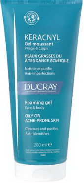 Очищающий гель Ducray Keracnyl Foaming Gel для жирной кожи со склонностью к акне, 200 мл