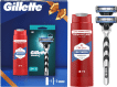 Подарочный набор для мужчин Gillette бритвенный станок Mach3 с 2 сменными картриджами + гель для душа Old Spice 3-в-1 Whitewater 250 мл фото 1