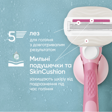 Подарочный набор для женщин Venus бритвенный станок ComfortGlide Sugarberry Miami с 3 сменными картриджами + крепление + косметичка фото 4