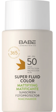 Сонцезахисний матуючий супер флюїд BABE Laboratorios Sun Protection ВВ з тонуючим ефектом SPF 50, 50 мл