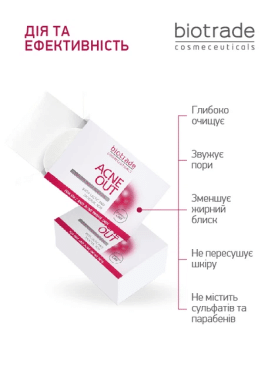 Мыло-уход для глубокого очищения кожи Biotrade ACNE OUT 100 г фото 2