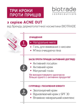 Мыло-уход для глубокого очищения кожи Biotrade ACNE OUT 100 г фото 5