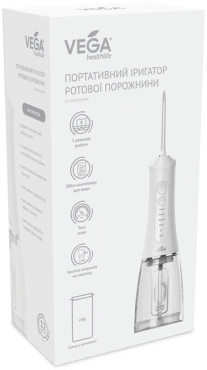 Портативный ирригатор полости рта Vega vt-1500 w белый 1 шт.