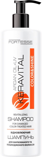 Шампунь Fortesse keravital color&shine з аргановою олією та UV-фільтром 400 мл