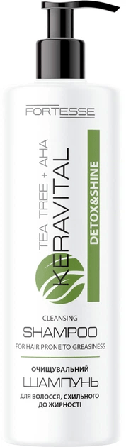 Шампунь Fortesse keravital detox&shine з чайним деревом та AHA-кислотами 400 мл