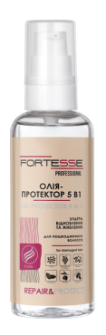 Олія-протектор 5 в 1 Fortesse pro repair & protect експрес відновлювальна для сухого пошкодженого волосся 60 мл