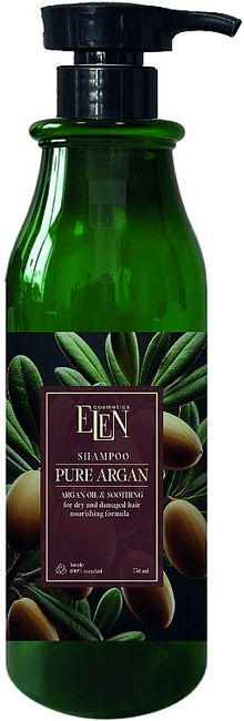 Шампунь ELEN сosmetics для сухого та пошкодженого волосся Pure Argan 750 мл