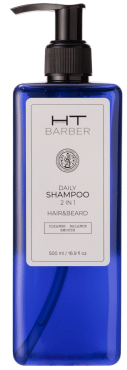 Шампунь чоловічий 2 в 1 Hair Trend Barber для щоденного використання - волосся та борода 500 мл