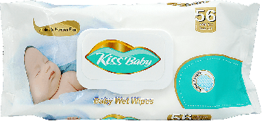 Kiss Baby влажные детские салфетки с клапаном, 56шт фото 1